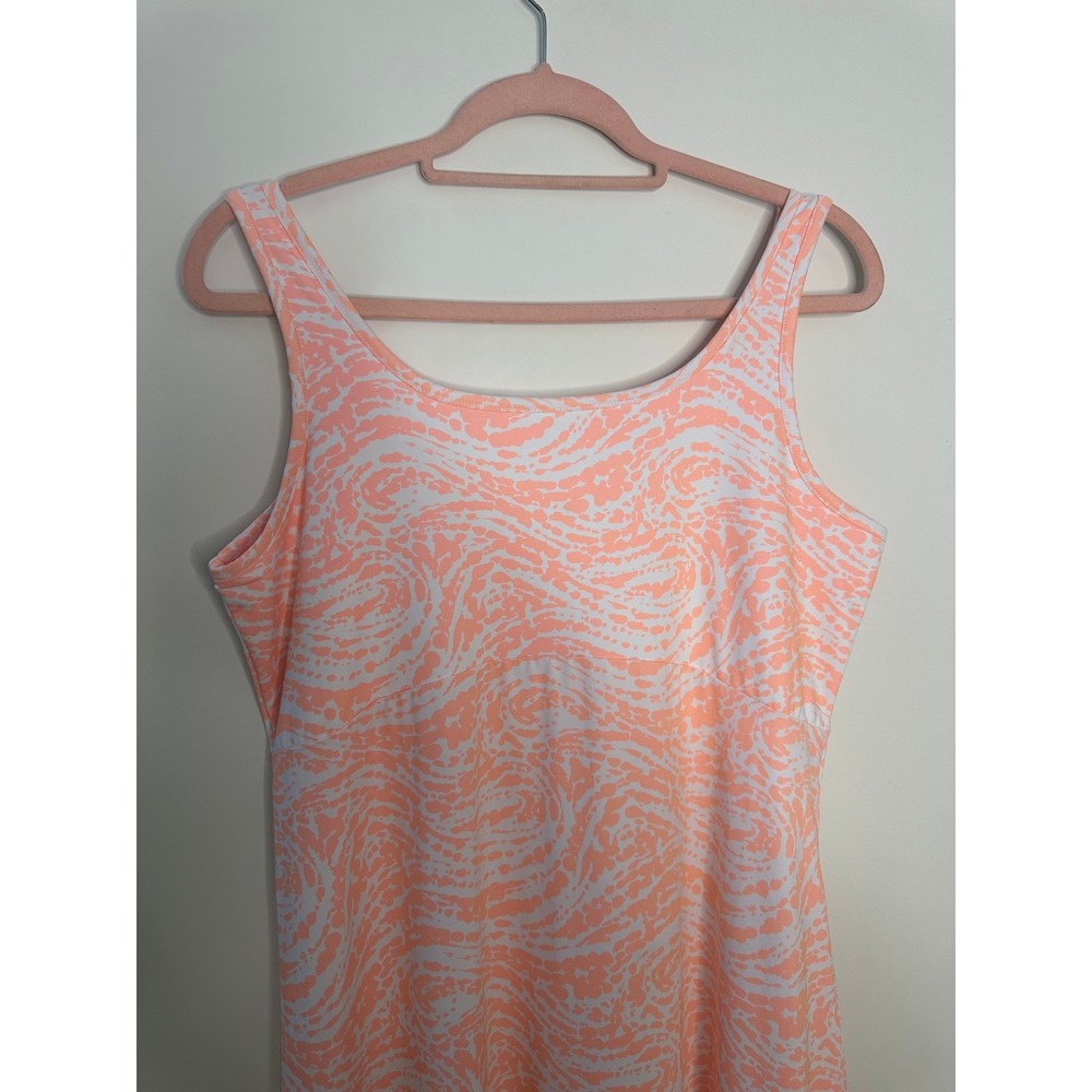 Columbia PFG Freezer Maxi Dress UPF 50 Tiki Pink Swirlscape Stretch Peach Large - Picture 5 of 16